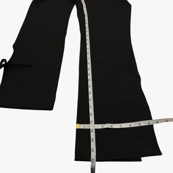 Topshop Women's Workwear Trousers With Tie Detail in Black Size 4 Preppy Glam - Picture 7 of 7